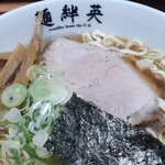 麺絆英 - トッピングは朝ラー煮干しと一緒‥