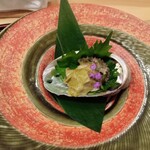 Ryouriyakashimori - 蒸しアワビ。ソースが美味しかった