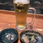 五郎 万代店 - しじみ汁＆鶏レバーの煮物