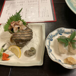 川口屋別亭久楽 - サザエの刺身も旨い。