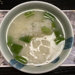 川口屋別亭久楽 - 〆のフグ雑炊。