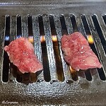 龍泉 - 和牛カルビを焼いて