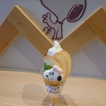 SNOOPY Chaya Karuizawa - Japanese-style Parfait with Bell Shinshu Milk Soft Serve and Apples