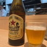 旬魚・鮨の店 あら浜 - 昼のビールは最高！