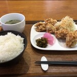 みやこ屋 - 料理写真:唐揚げ定食6個¥760