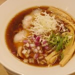 自家製麺 フラワー - 濃厚しょうゆ+穂先メンマ