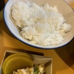 力餅 - 海鮮カレーそば＋ごはん中
790円＋210円