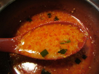 山嵐 - つけ麺・赤　（スープ割）