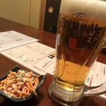 全席完全個室 肉酒場 秀よし - 生ビール　メガ