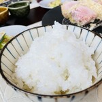 とんかつ 久 - 魚沼産コシヒカリ