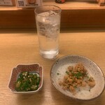 Sobakichi - 焼酎水割り、おつまに2品【2023.10】