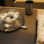 割烹さいお - 豆乳ムース＆黒胡麻蜂蜜ソース