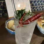 炭火と酒と肴 七福八郎 東新宿本店 - 金魚サワー¥580