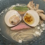 鴨中華そば 楓 - きのこと蛤の中華そばの塩 ¥1,500
