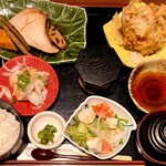 Shokusai Ka Usagi - 本日の煮魚とかき揚げ御膳