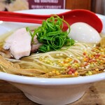 麺屋　むじゃき - 鶏塩そば味玉トッピング