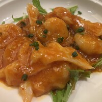 倶楽湾 - 海老とイカのチリソース炒め