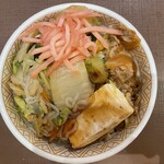 すき家 - 『すきやき牛丼ミニ+紅生姜』