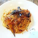 牛挽肉と秋なすのトマトソース