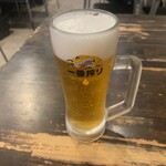 Seimen Dokoro Kuraki - ちょい飲みセットの生ビール