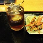 Kuramotoya - 烏龍茶と西条市の姫貝です