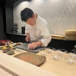 鮨 にし岡 - 明石産うらさわら炙り焼きしも(美味しくて色々混乱、完成品写真保存ミスごめんなさい)