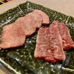 焼肉井とう - 上タン、黒毛和牛上ハラミ