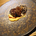 割烹 米三つ - コリンキーのペースト、れんこんも美味しい♪