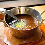 カフェ おきもと - 欧風カレーとごぼうのキーマカレーのメリメロプレート