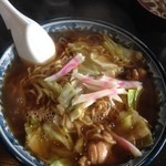 釜彦 - スープ入焼きそば700円