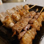 炭火焼き やきとり雅 - 焼き鳥五点盛り