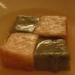 松 - 「生麩」：市松模様に盛られていて見た目に感激！