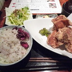 京都炭火串焼 つじや 本店 - 若鶏の竜田揚げ定食　￥650