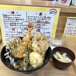 天ぷら やまちゃん - 華やか天丼1320円