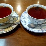 ラ・クロンヌ・ドル - 紅茶かコーヒーが選べて、紅茶にしました⭐️カップがオシャレでした♪