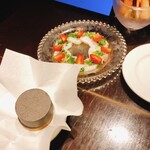 折衷Bar  シヅクトウヤ - 名物炙りカルパッチョ