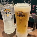 Tedukuri Gyouza Po - 生ビール¥600とレモンサワー¥550