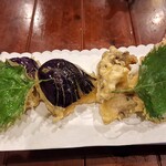 お食事処・酒処ぜん - なすとマイタケの天ぷら