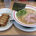 博多 幸竜 - 餃子セット辛竜ラーメン1,050円