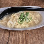 土竜が俺を呼んでいる - 豚骨ラーメンのスープで作ったとろとろ卵　400円　めっちゃ美味しい