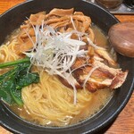 麺処 鳴神 - 白湯醤油+大盛り+メンマ ¥880