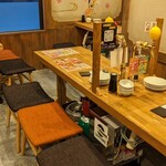 0秒レモンサワー 西船橋 肉寿司 - 席はこんな感じ