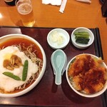 油や - 飯綱おろしそばとミニヒレ丼