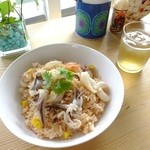 River & Castle side space Cheers - メキシカンシーフードピラフ　ランチ：700円(’13.10月にて)