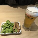 Marugen Ramen - 晩酌セットと生ビール