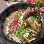 "Dashi shabu shabu" using A4 grade sirloin