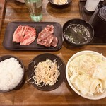 Shichirin Yakiniku Anan - カルビ•ハラミ定食 160g 1050円