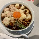 ワンタン麺専門店 たゆたふ - 濃厚醤油 月見雲呑麺 二種わんたんTP