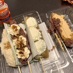 横丁とうふ店 最上川千本だんご - サイズ目安でヤクルト置いてみた…1000はボトルがオリジナルより少し大きいけど…