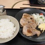 道の駅名水の郷きょうごく 名水プラザ レストラン - 生姜焼き定食 1280円
